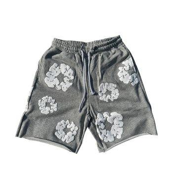 Grey denim tears shorts